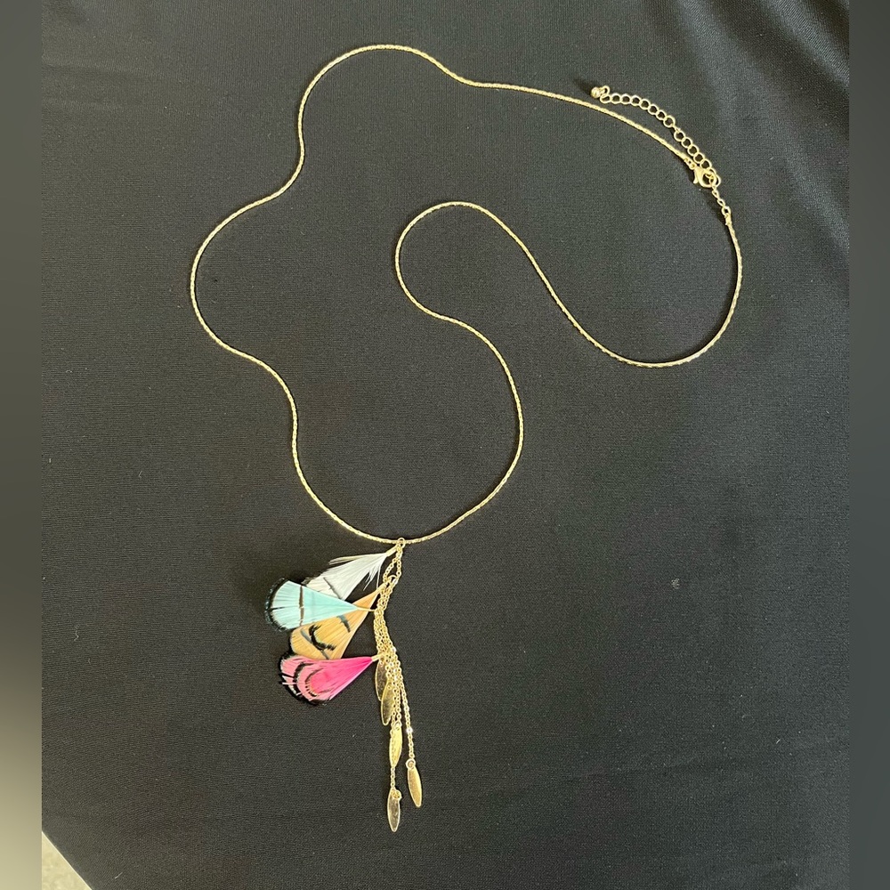 Long Necklace w/ feather